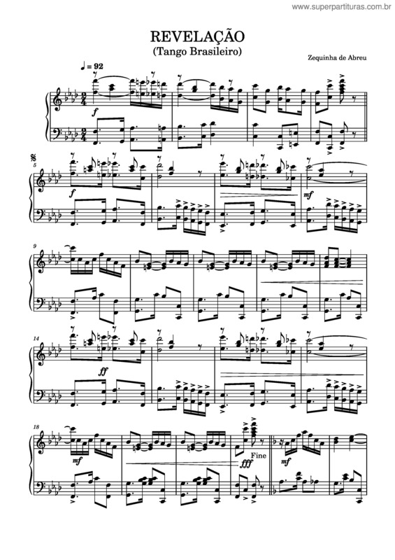 Partitura da música Revelação v.4