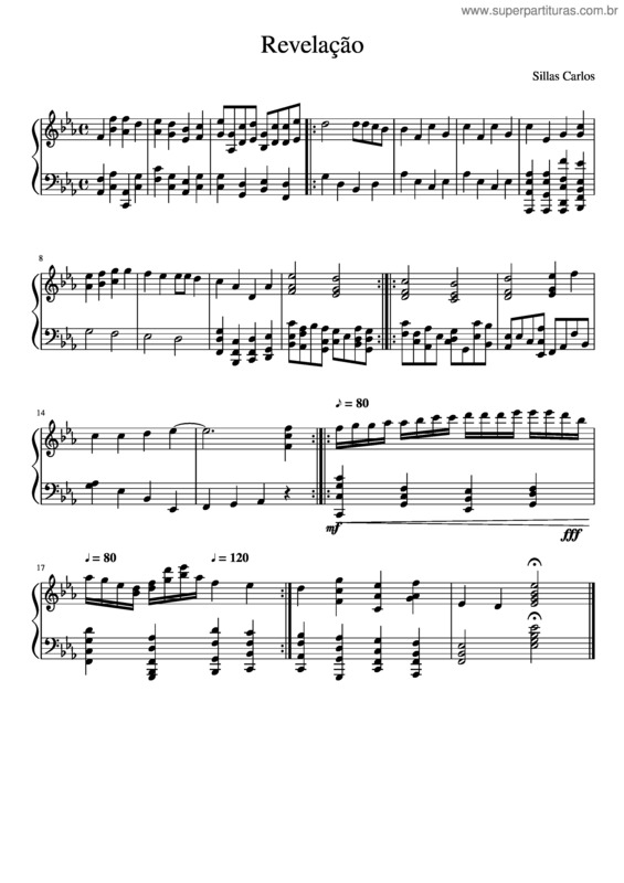 Partitura da música Revelação v.5