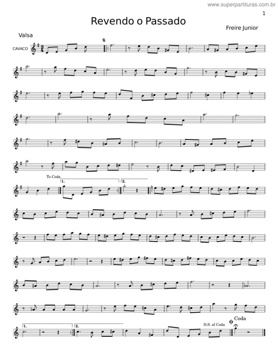 Partitura da música Revendo O Passado v.13