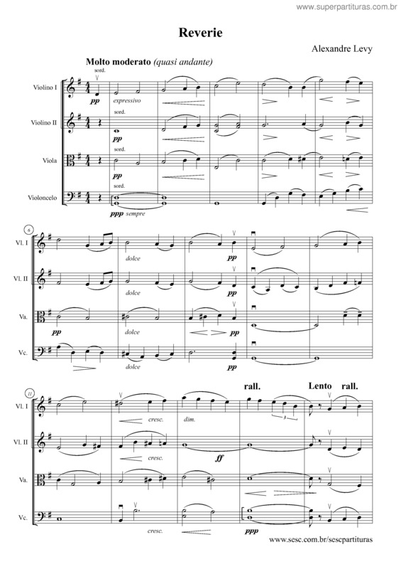 Partitura da música Reverie v.2