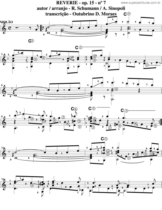 Partitura da música Reverie v.4