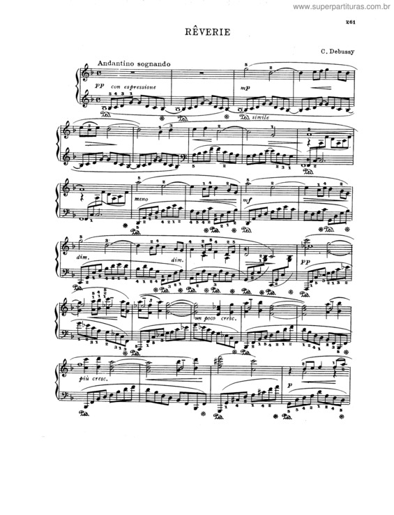 Partitura da música Rêverie v.5