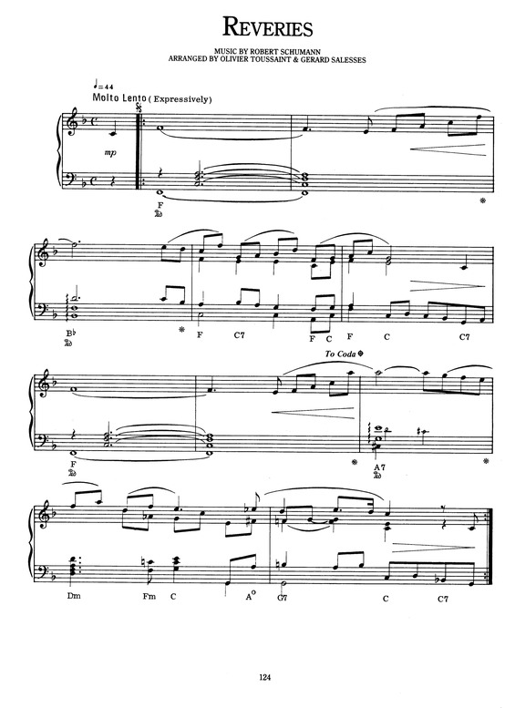 Partitura da música Reveries