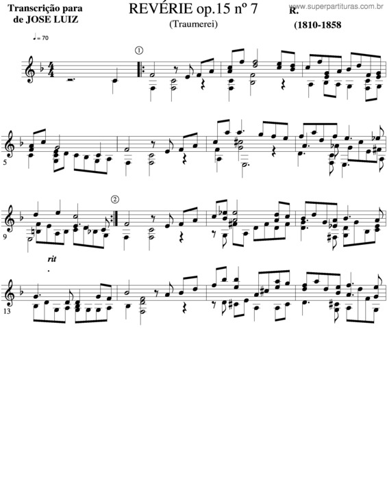 Partitura da música Reviere