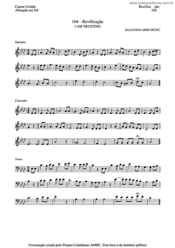 Partitura da música Revificação