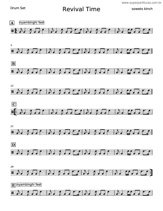Partitura da música Revival Time – Soweto Kinch