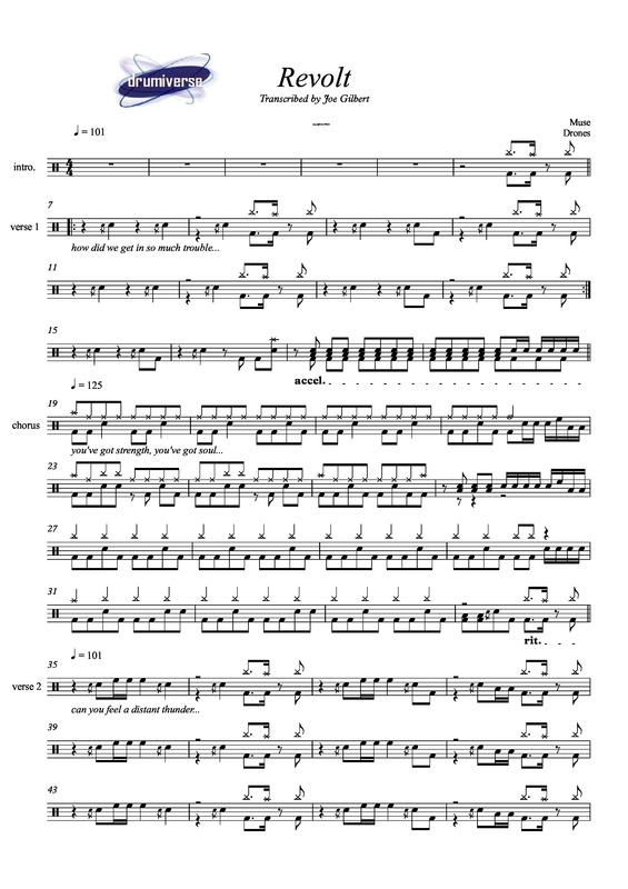 Partitura da música Revolt