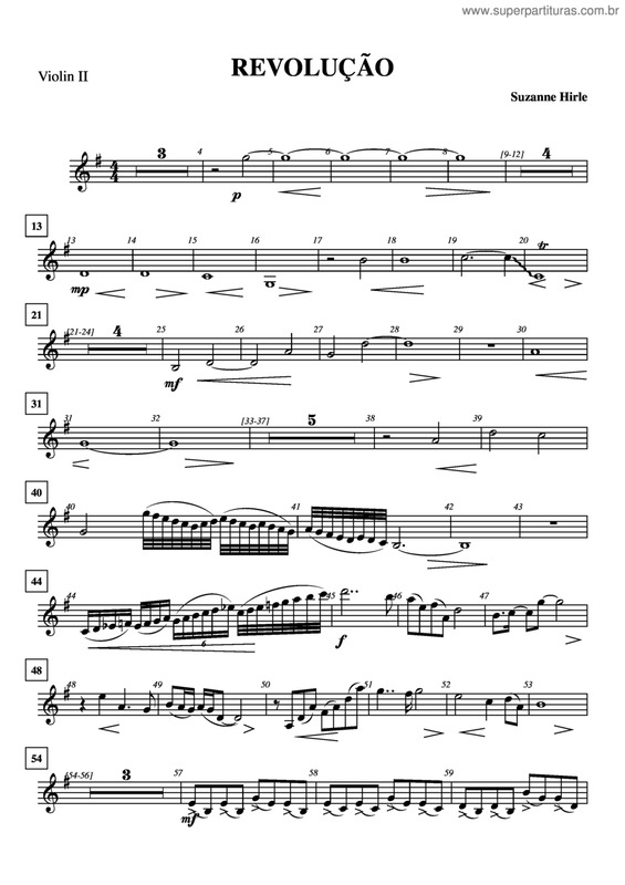 Partitura da música Revolução v.4