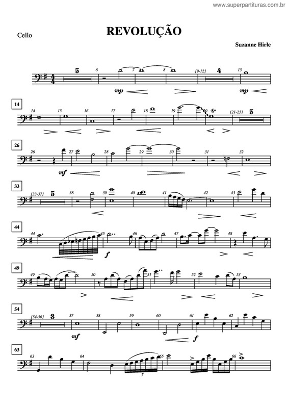 Partitura da música Revolução