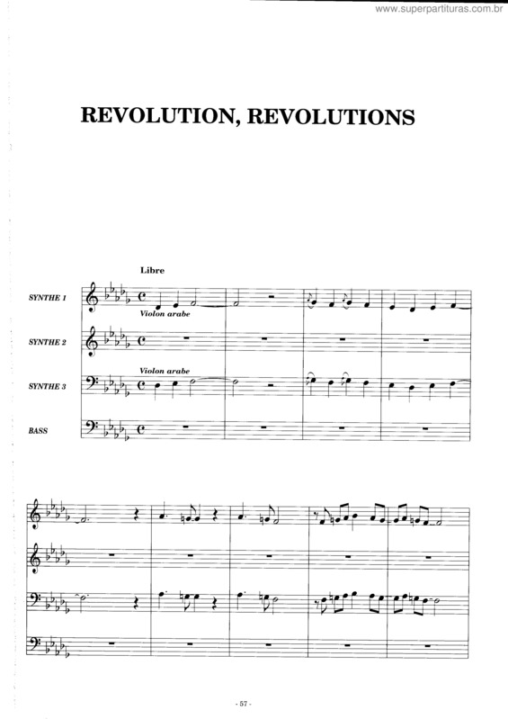 Partitura da música Revolution, Revolutions