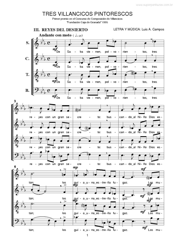 Partitura da música Reyes Del Desierto