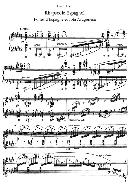 Partitura da música Rhapsodie Espagnole