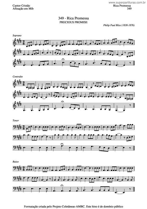 Partitura da música Rica Promessa v.4