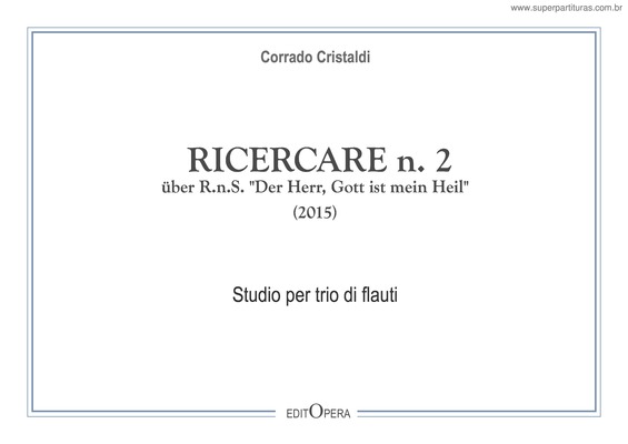 Partitura da música Ricercare n. 2