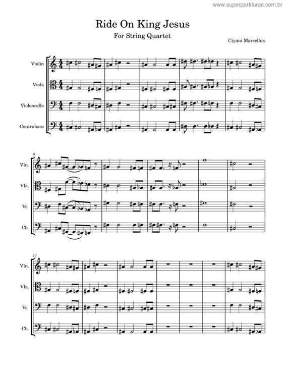 Partitura da música Ride On King Jesus – African–American Spiritual Ride On King Jesus