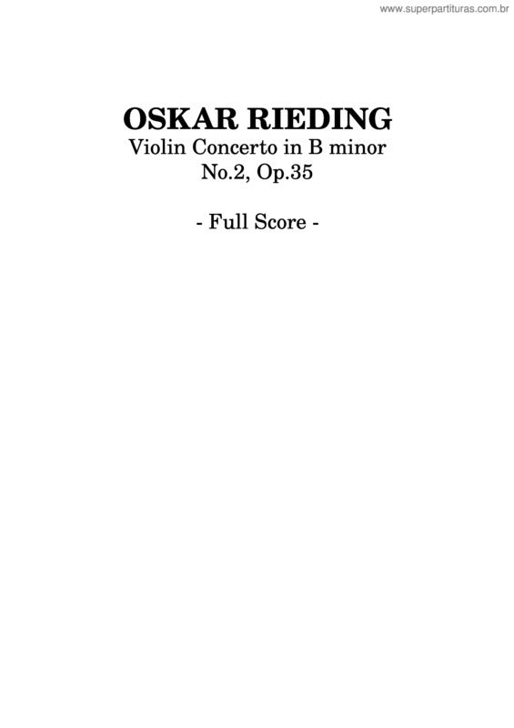 Partitura da música Rieding – Violin Concerto In B Minor No.2, Op.35