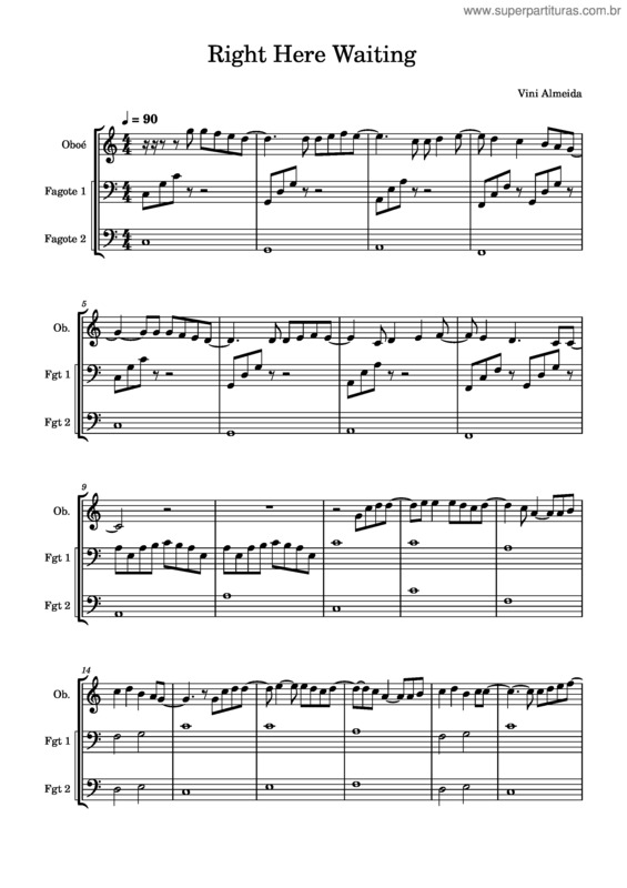 Partitura da música Right Here Waiting – Richard Marx v.5