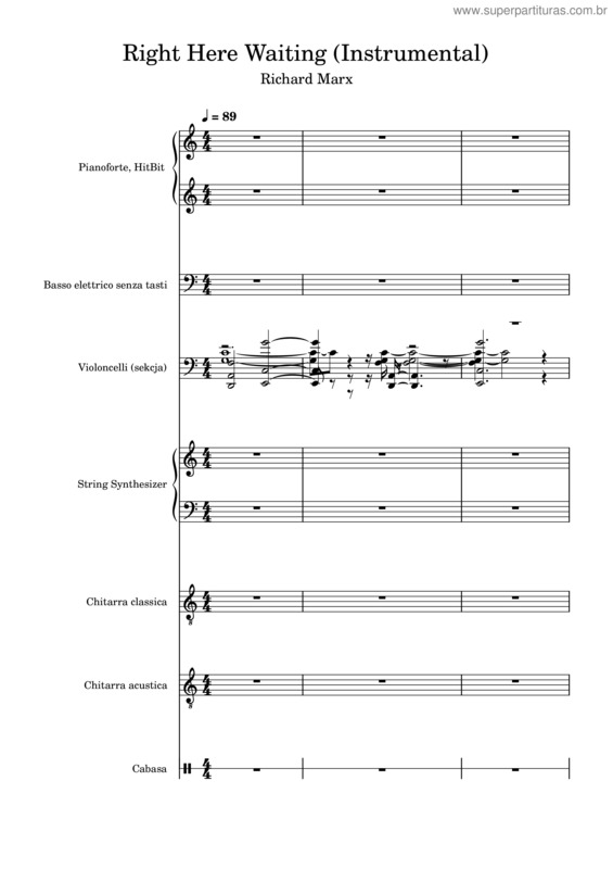 Partitura da música Right Here Waiting – Richard Marx v.6