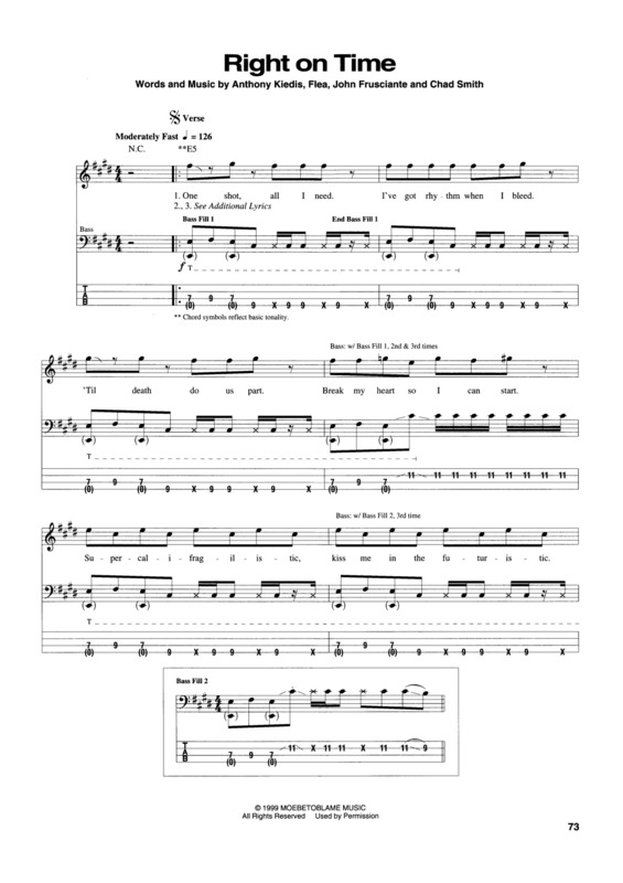 Partitura da música Right On Time v.3