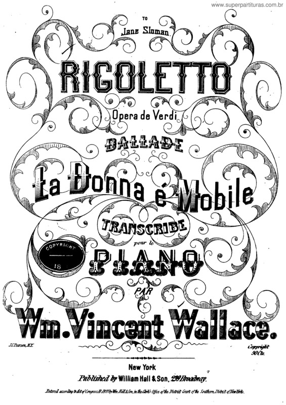 Partitura da música Rigoletto