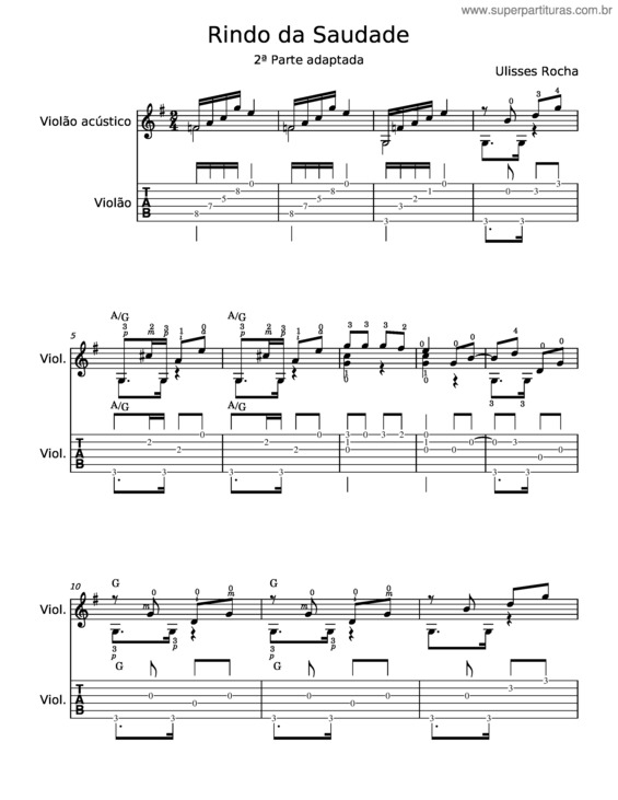 Partitura da música Rindo Da Saudade v.2