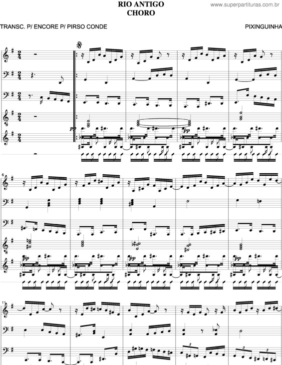 Partitura da música Rio Antigo v.3