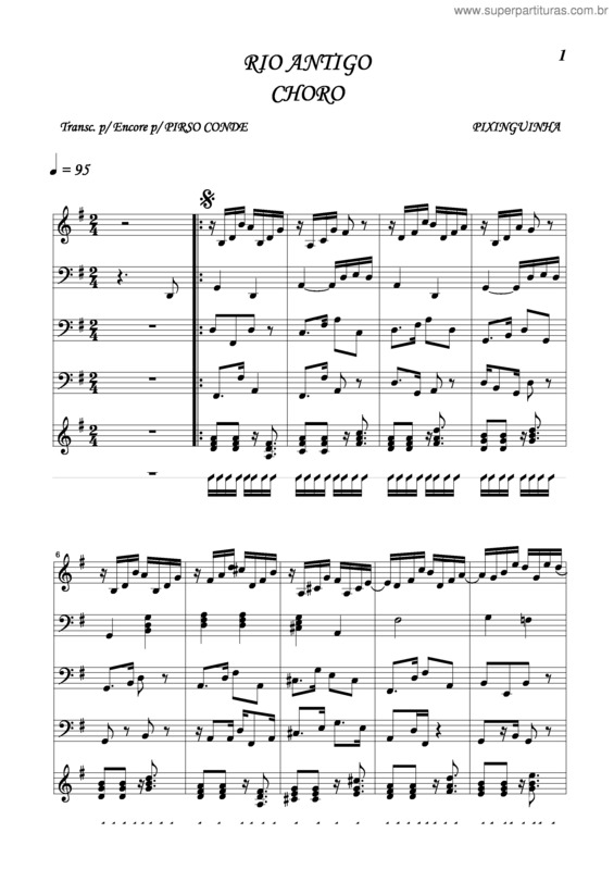 Partitura da música Rio Antigo v.5