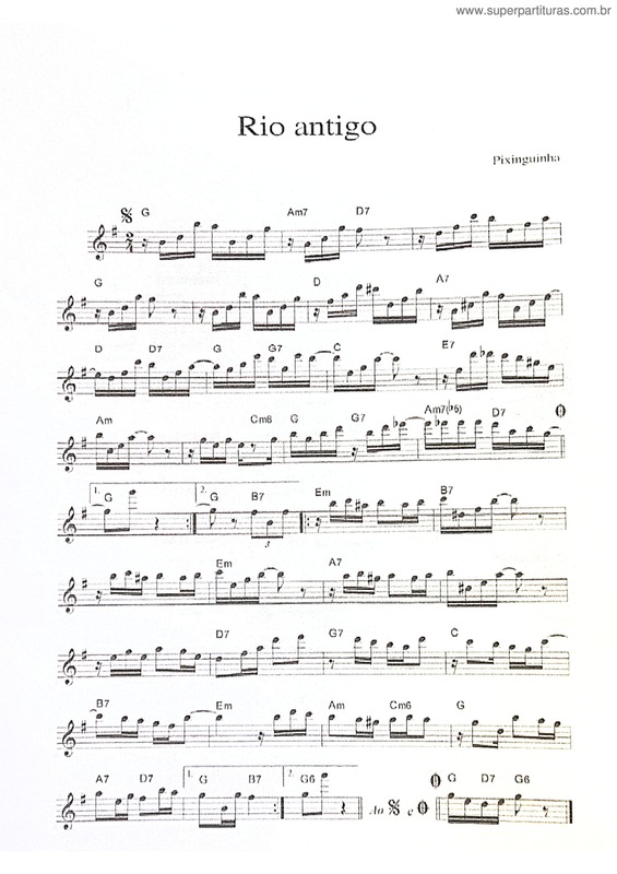 Partitura da música Rio Antigo v.7