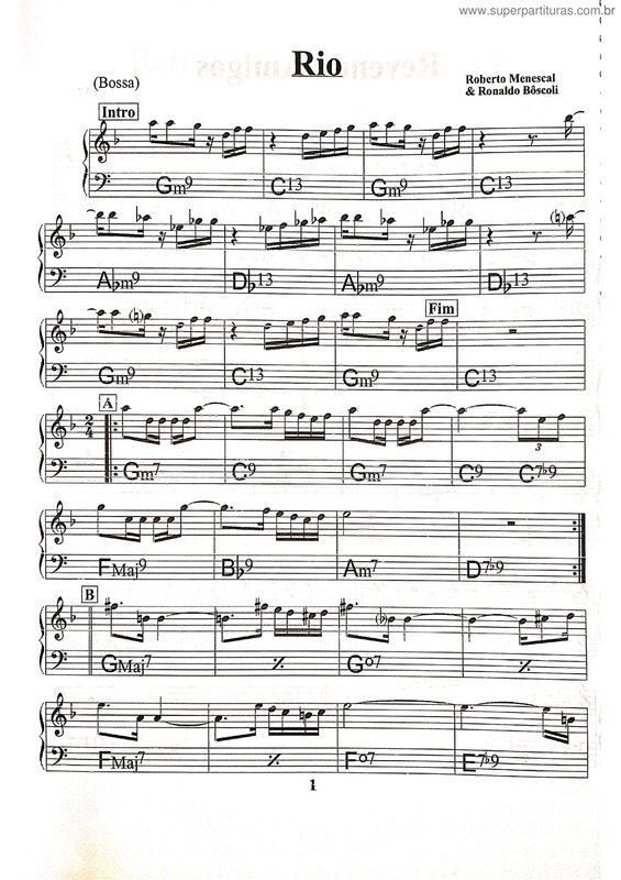 Partitura da música Rio v.3