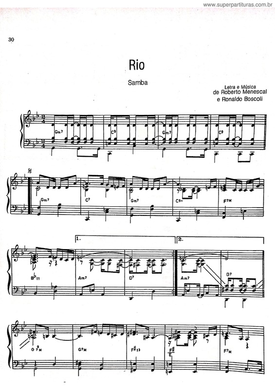 Partitura da música Rio v.4