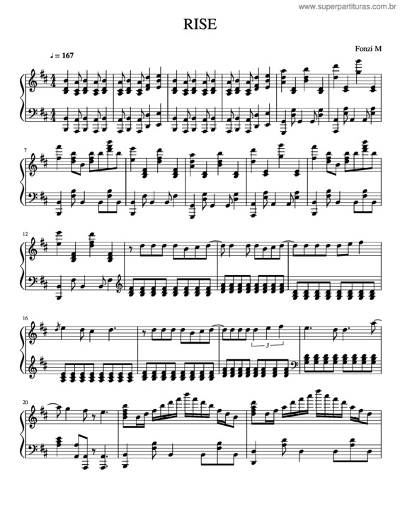 Partitura da música Rise v.4