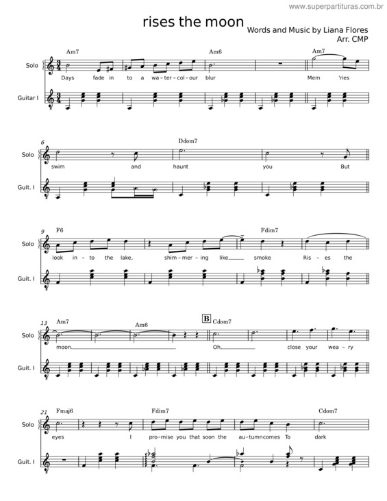Partitura da música Rises The Moon v.12