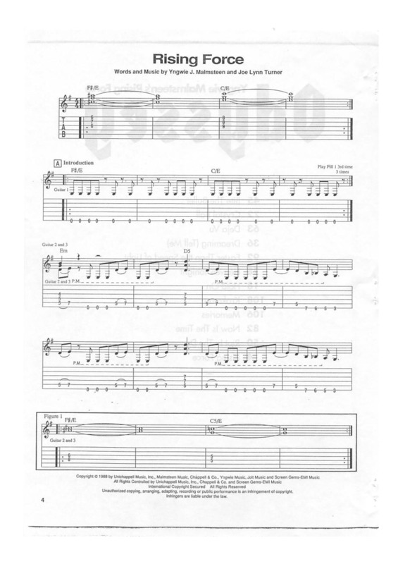 Partitura da música Rising Force