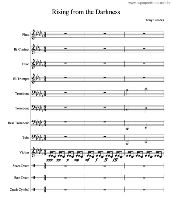 Partitura da música Rising From The Darkness