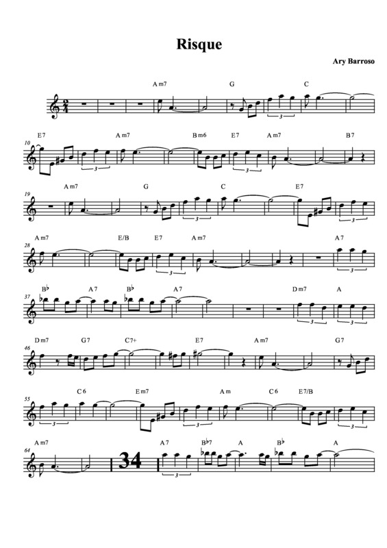 Partitura da música Risque v.10