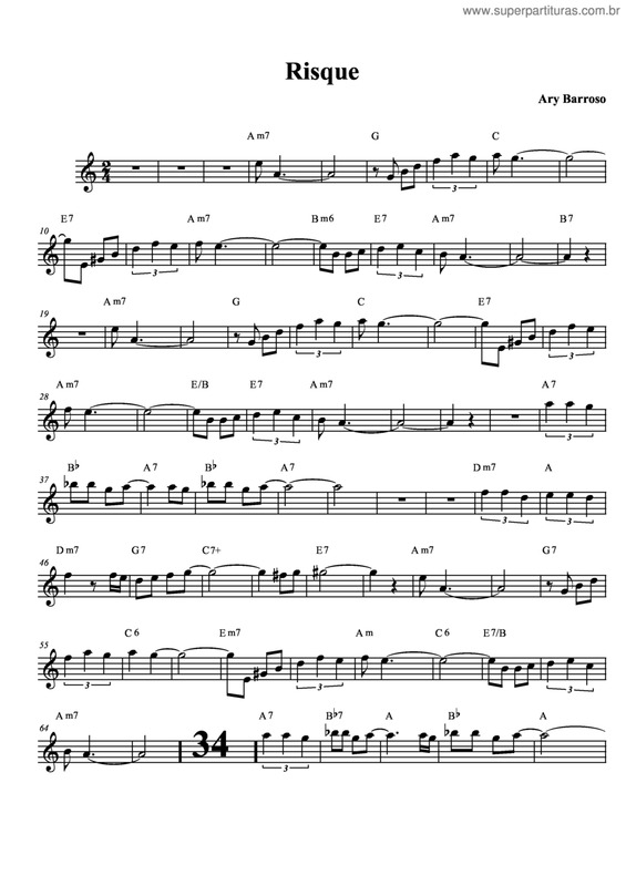 Partitura da música Risque v.11