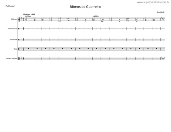 Partitura da música Ritmos Do Guerreiro – Cecilia B.
