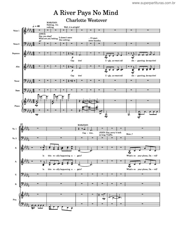 Partitura da música River Pays No Mind
