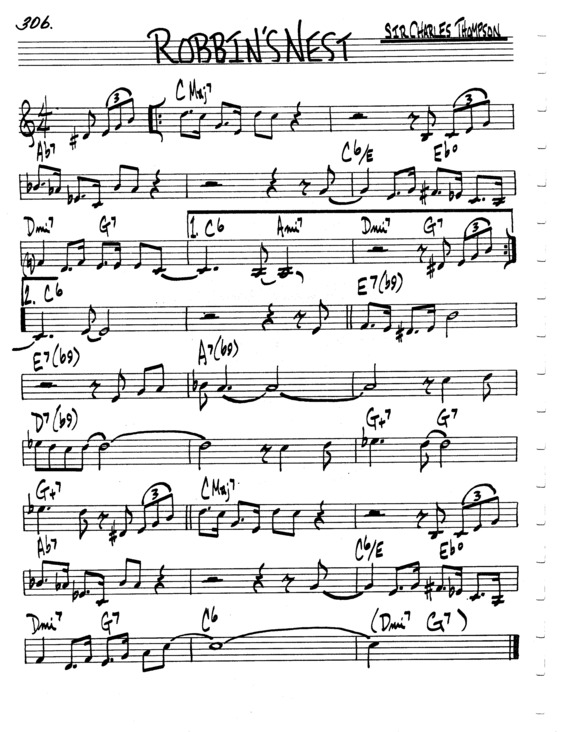 Partitura da música Robbins Nest v.6