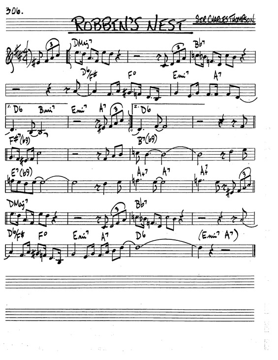 Partitura da música Robbins Nest v.8