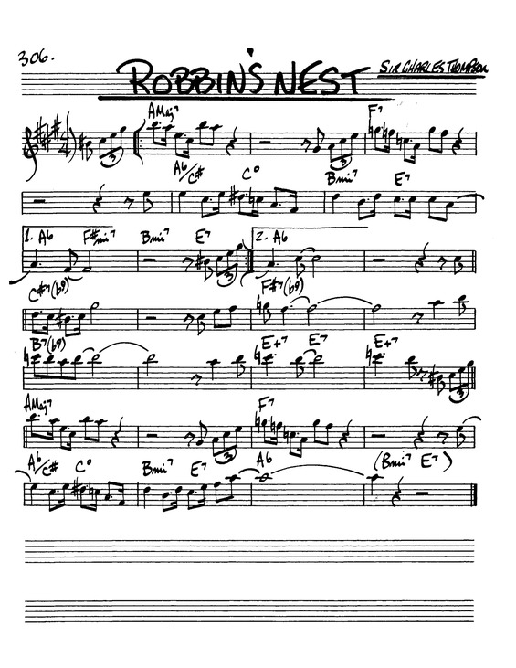 Partitura da música Robbins Nest