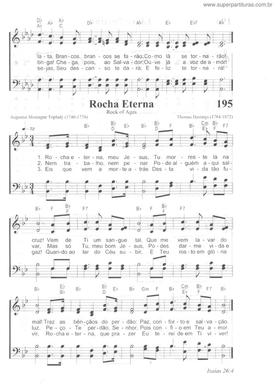 Partitura da música Rocha Eterna v.3