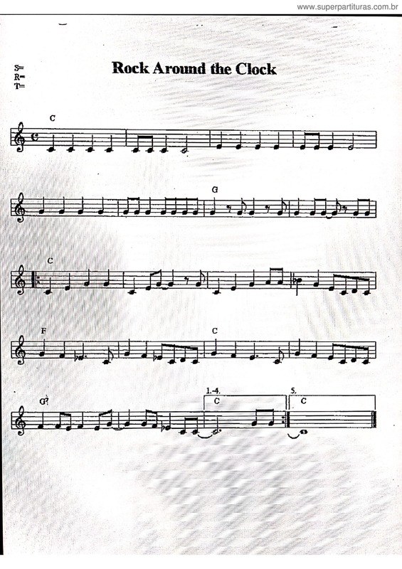 Partitura da música Rock Around The Clock v.3