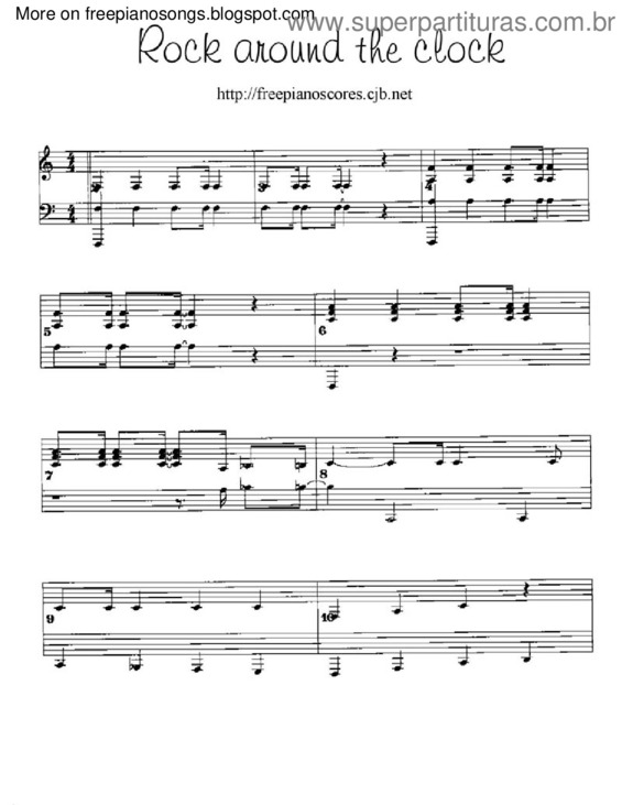 Partitura da música Rock Around The Clock v.4