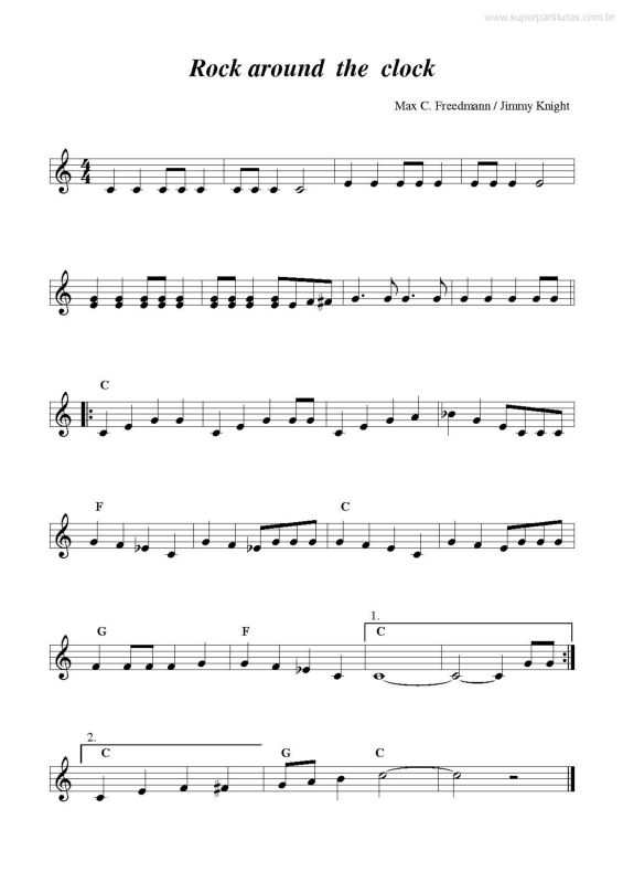 Partitura da música Rock Around The Clock