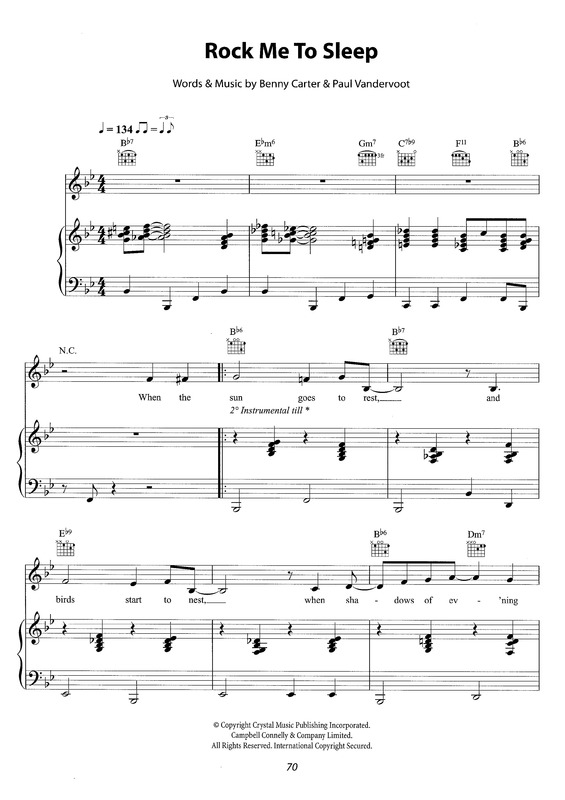 Partitura da música Rock Me To Sleep