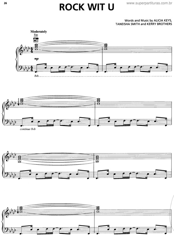 Partitura da música Rock Wit U v.2