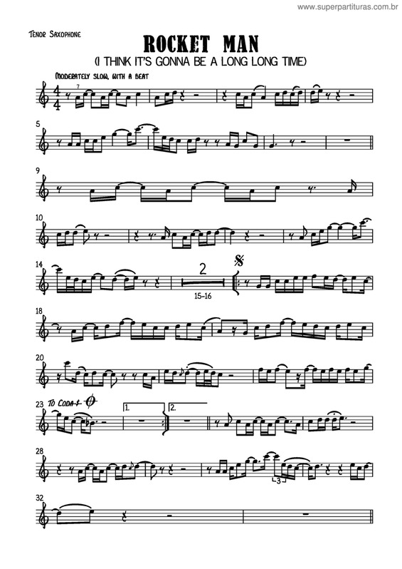 Partitura da música Rocket Man v.5