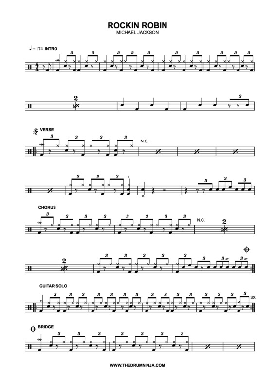 Partitura da música Rockin´ Robin