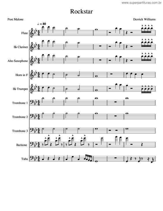 Partitura da música Rockstar v.11